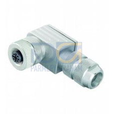 Female connector M12 angled A-coded 5-pin, for cable diameter 5 - 8 mm, shielded, field-attachable