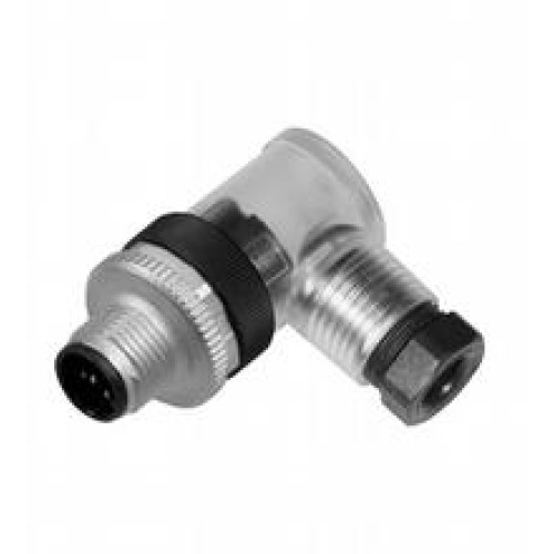 Male connector M12 angled A-coded 5-pin, for cable diameter 4 - 6 mm, field-attachable