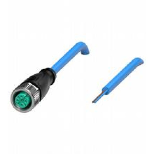 Female cordset single-ended M12 straight A-coded, 2-pin, PVC cable blue, NAMUR, Length: 10 m