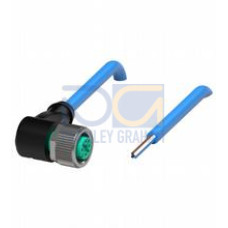 Female cordset single-ended M12 angled A-coded, 4-pin, PVC cable blue, NAMUR, Length: 30 m