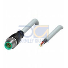 Male cordset single-ended M12 straight A-coded, 8-pin, PUR cable grey, shielded, Length: 2 m