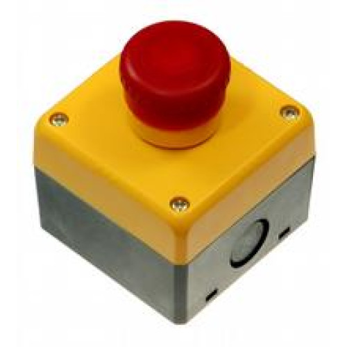 Emergency stop button, Degree of protection: IP65 (with appropriate cable duct)
