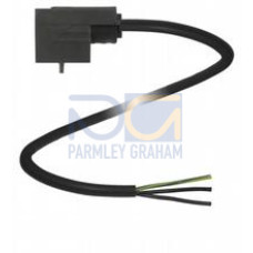 Valve connector, Form A, 2+PE, Z diode, PUR cable, Number of pins: 2 + PE, Length: 1 m, Cores: (2 + 1) x 0.5 mm2 ; 20 AWG