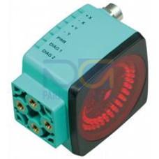 Precision positioning on hole in the 70&nbsp;mm&nbsp;x&nbsp;70&nbsp;mm housing, Read distance: 200 mm, Operating voltage: 24 V DC &plusmn; 15% , PELV