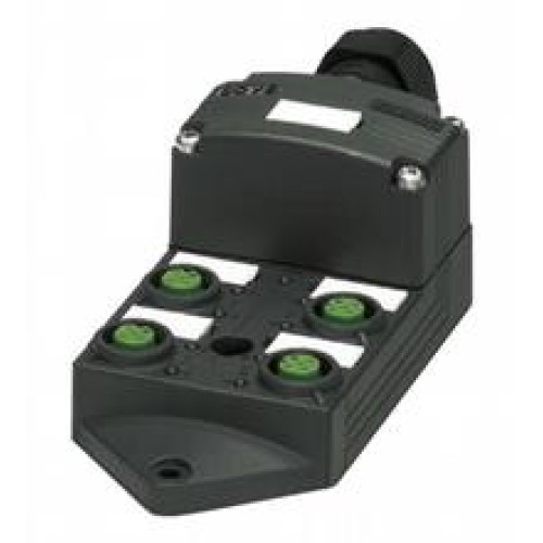 Splitter box quadruple, twin configuration, with cage-clamp terminals, Number of pins: 5