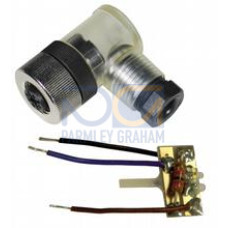 Field-attachable female single-ended cordset, M12, 4-pin, with LED PCB, Number of pins: 4