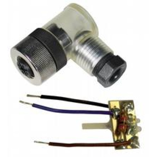 Field-attachable female single-ended cordset, M12, 4-pin, with LED PCB, Number of pins: 4