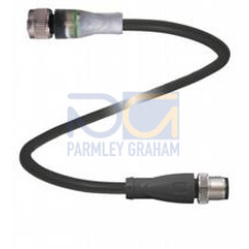 Connecting cable, M12 to M12, PUR cable 2-pin, Length: 5 m, Cores: 5 x 0.5 mm2
