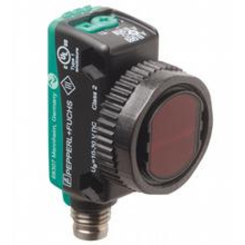 Distance sensor - Light source: LED, Light type: modulated visible red light, Signal output: 2 push-pull (4 in 1) outputs, short-circuit protected, reverse polarity protected, overvoltage protected..