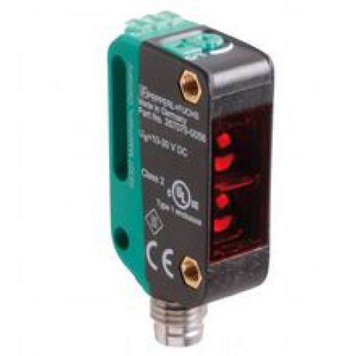 Triangulation sensor - Detection range: 7 ... 300 mm, Light source: laser diode, Light type: modulated visible red light, Signal output: 1 PNP, short-circuit protected, reverse polarity protected, ..