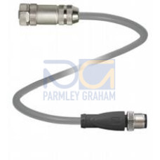 Double-ended cordset, M12 to M12, PVC cable, 8-pin, shielded, Length: 2 m, Cores: 4 x 2 x 0.14 mm2