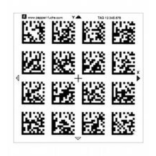Data Matrix tag, Length: 87 mm, Width: 87 mm, Material: polyester, Ordering information: The required tag numbers are entered in the additional text for the job in the form of the start and end pos..