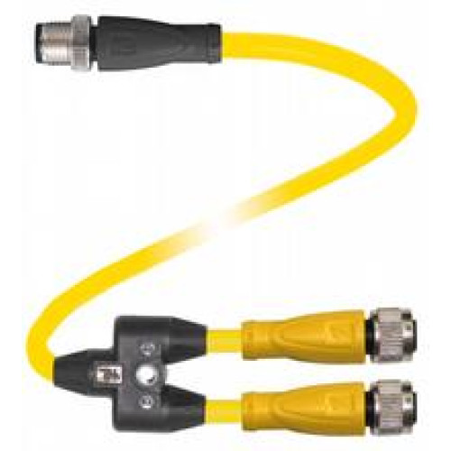 Y-splitter cordset for transmission channel C1, Length: L1 = 10 m L2 = 10 m L3 = 3 m