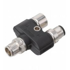 Y-Splitter M12 plug 8-pin Y-coded to M12 socket 4-pin D-coded / M12 plug 4-pin A-coded