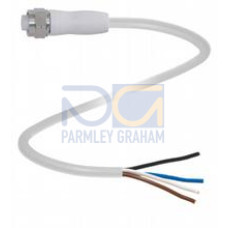 Single-ended female cordset, M12, V4A stainless steel, wash-down design, 4-pin, PP cable, Number of pins: 4, Length: 2 m, Cores: 4 x 0.34 mm2