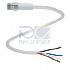 Single-ended male cordset, M12, V4A stainless steel, hygienic design, 4-pin, PP cable, Number of pins: 4, Length: 5 m, Cores: 4 x 0.34 mm2