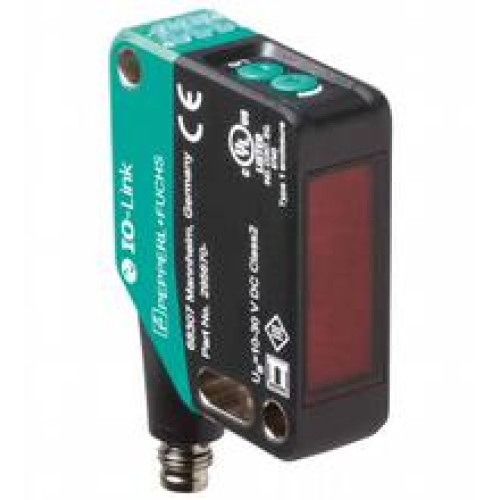 Diffuse mode sensor - Detection range: 2 ... 1400 mm, Light source: LED, Light type: modulated visible red light, Signal output: 2 push-pull (4 in 1) outputs, short-circuit protected, reverse polar..