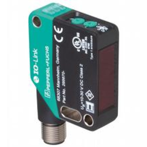 Retroreflective sensor - Effective detection range: 0 ... 5.6 m in TEACH mode ; 0 ... 8 m at switch position "N", Light source: LED, Light type: modulated visible red light, Signal output: 2 push-p..