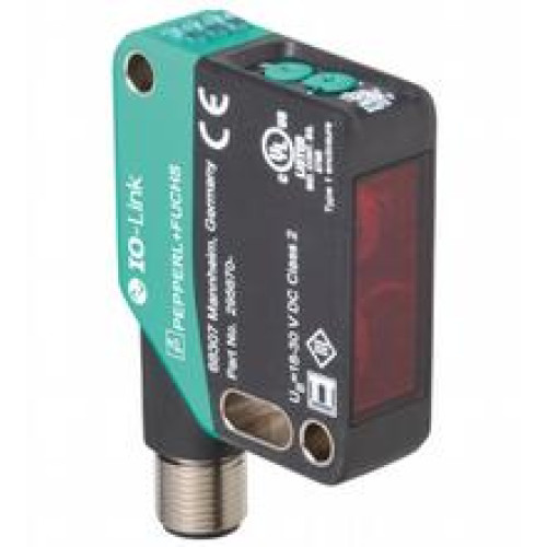 Distance sensor - Light source: laser diode, Light type: modulated visible red light, Signal output: 1 push-pull output , 1 analog output , short-circuit-proof, reverse polarity protection, surge-p..