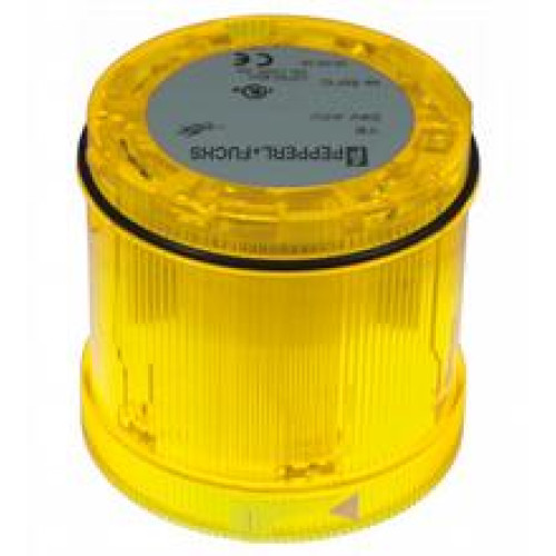 Stack light LED permanent light element, lemon yellow, Degree of protection: IP65, Degree of protection: EN 60529