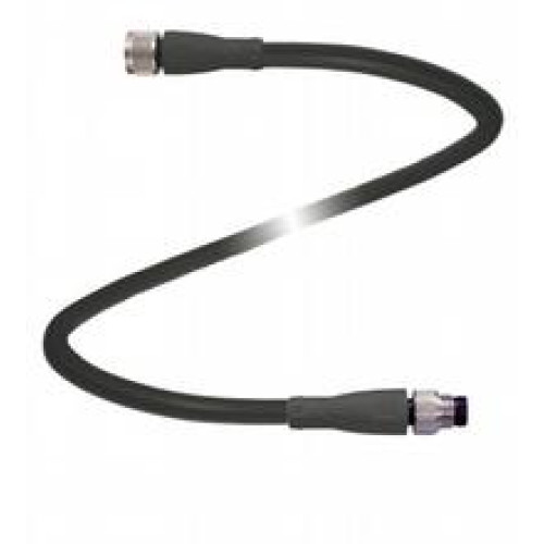 Connecting cable, M8 to M8, PUR cable 4-pin, Length: 0.6 m