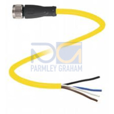 Single-ended female cordset, M12, 4-pin, Length: 10 m