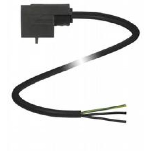 Valve connector, Form A, 2+PE, Z diode, PUR cable, Number of pins: 2 + PE, Length: 2 m, Cores: (2 + 1) x 0.5 mm2 ; 20 AWG