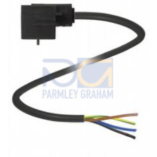 Valve connector, Form A, 3+PE, PUR cable, Number of pins: 3 + PE, Length: 10 m, Cores: (3 + 1) x 0.5 mm2