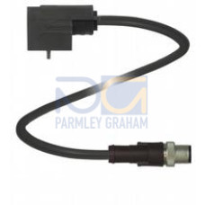 Valve connector, Form B (Ind), 2+PE, Z-diode, PUR cable to M12 round plug connector, Number of pins: 2 + PE, Length: 2 m, Cores: (2 + 1) x 0.5 mm2 ; 20 AWG