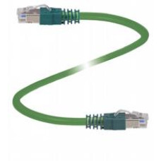 Ethernet bus cable RJ45 to RJ45 PROFINET-coded, 4-pin, PUR cable green, Cat5e, shielded, drag chain suitable, Length: 1 m