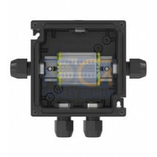 Enclosure material: glass fiber reinforced polyester (GRP); Enclosure size (HxWxD): 129 x 129 x 85 mm; Finish: inherent color black; Enclosure cover: fully detachable; Gasket: foamed silicone; Expl..