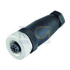 Female connector M12 straight A-coded 5-pin, for cable diameter 4 - 6 mm, field-attachable
