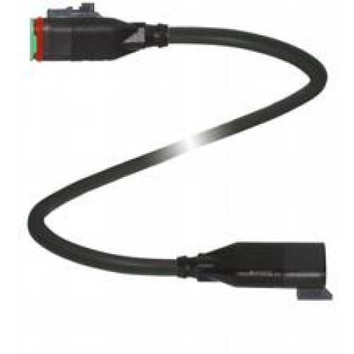 Cordset Deutsch socket straight to Deutsch plug straight, 3-pin, PUR cable black, drag chain suitable, outdoor, Length: 5 m