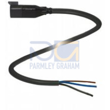 Male cordset single-ended Deutsch plug straight, 3-pin, PUR cable black, drag chain suitable, outdoor , Length: 10 m