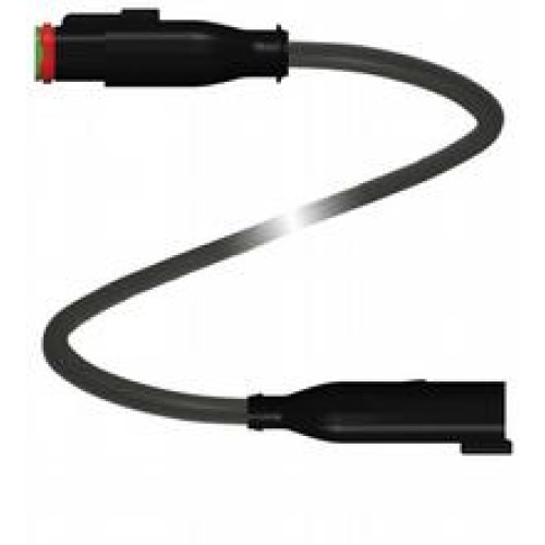 Cordset Deutsch socket straight to Deutsch plug straight, 4-pin, PUR cable black, drag chain suitable, outdoor, Length: 10 m