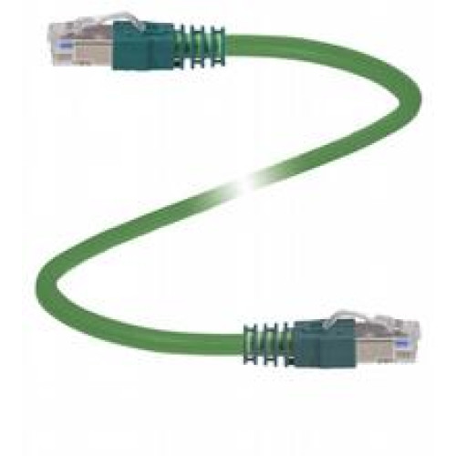 Ethernet bus cable RJ45 to RJ45 PROFINET-coded, 4-pin, PUR cable green, Cat5e, shielded, drag chain suitable, Length: 0.6 m