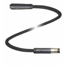 Cordset M8 socket snap-lock straight to M8 plug snap-lock straight B-coded, 5-pin, PUR cable black, UL-approved, drag chain suitable, torsion resistant, Length: 1 m