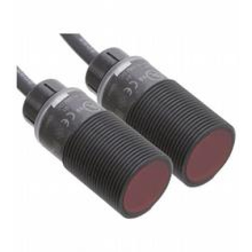 Thru-beam sensor - Effective detection range: 0 ... 25 m, Light source: LED, Light type: modulated visible red light, Signal output: 1 PNP output, short-circuit protected, reverse polarity protecte..