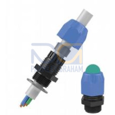 Plastic gland Ex e certified, double seal, blue, to; indicate Ex i circuits; Ex II 2 G, Ex e IIC Gb; Ex II 2 D, Ex tb IIIC Db; Thread: metric M16; Clamping size [mm]: 4-7 / 6-10; Material: polyamid..