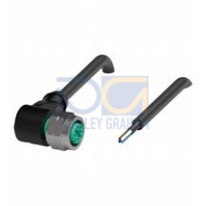 Female cordset single-ended M12 angled stainless steel 1.4404, A-coded, 4-pin, PUR cable black, shielded, UL approved, drag chain suitable