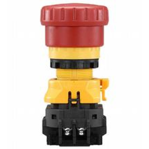 Illuminated emergency stop button, 2-channel, force-guided