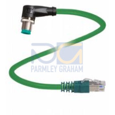 Connection cable, Ethernet V19S-180-W-10M-PUR-E2S-V45-G-Y