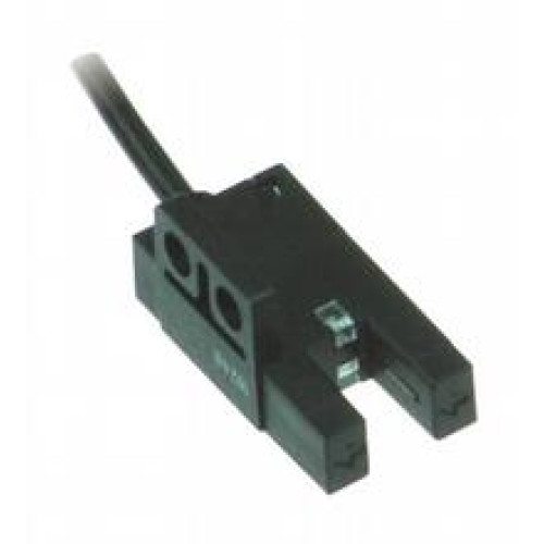 Photoelectric slot sensor - Slot width: 5 mm, Target size: 0.8 x 1.8 mm, Light source: IRED, Light type: Infrared, continuous light , 940 nm, Signal output: 2 PNP complementary , overvoltage protec..
