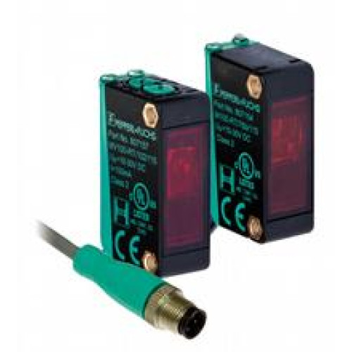 Thru-beam sensor - Effective detection range: 0 ... 10 m, Light source: LED, Light type: modulated visible red light, Signal output: 1 PNP output, short-circuit protected, reverse polarity protecte..