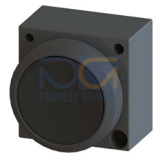 22MM PLASTIC ROUND ACTUATOR: PUSHBUTTON WITH FLAT BUTTON WITH HOLDER BLACK !!! Phased-out product !!