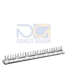 Busbar, touch-safe for N miniature circuit breaker 5SX 210 mm long with end caps for 12 MW, 10 mm2 C