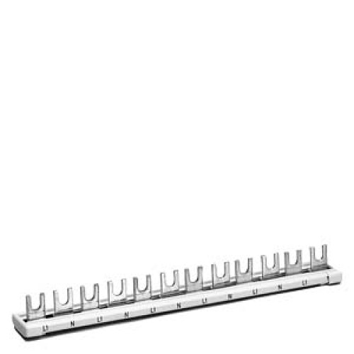 Busbar, touch-safe for N miniature circuit breaker 5SX 210 mm long with end caps for 12 MW, 10 mm2 C