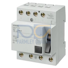 Residual current operated circuit breaker, 4-pole, type A, In: 40 A, 30 mA, Un AC: 400 V, N left