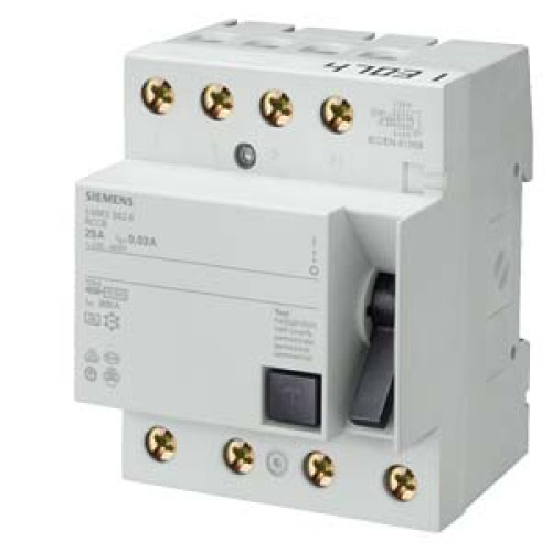 Residual current operated circuit breaker, 4-pole, type A, In: 80 A, 300 mA, Un AC: 400 V
