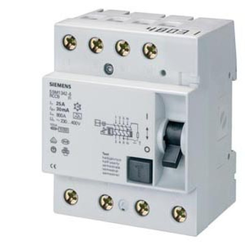 Residual current operated circuit breaker, 4-pole, type A, In: 25 A, 300 mA, Un AC: 400 V